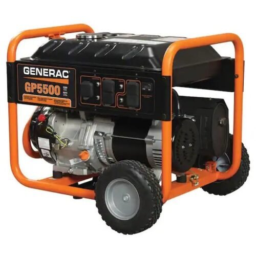Generac GP5500 389cc 5,500-Watt 120/240-Volt Recoil Start Portable Generator – 5939